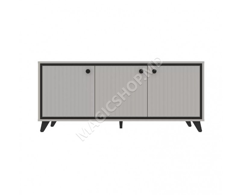 Comoda TV Tina 3D 130 cm cașmir/negru